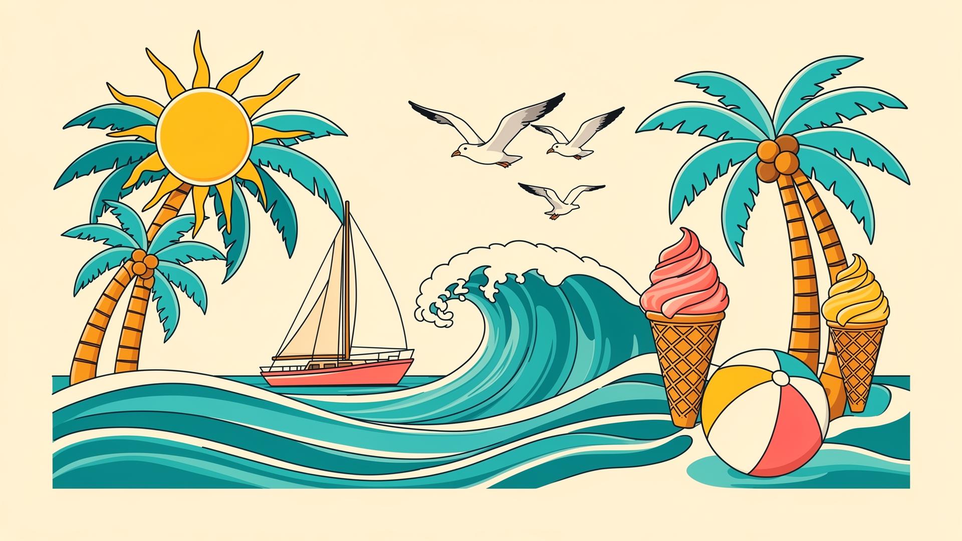 Branded seaside wall graphic wrap on a Pop Up Beach hire installation